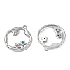304 Stainless Steel with Rhinestone Pendants SA-CBA49D2-05P-2
