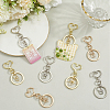 18Pcs 3 Style Alloy Keychain Clasps KEYC-SP0001-49B-3