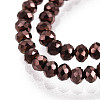 Electroplate Glass Beads Strands EGLA-F149-FP-08-3