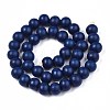 Painted Natural Wood Beads Strands WOOD-S053-54C-2