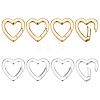 8Pcs 2 Colors Brass Spring Gate Rings KK-PH0013-93-1