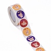 Flat Round Paper Thank You Stickers DIY-C042-12F-4