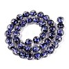 Handmade Foil Glass Lampwork Beads Strands FOIL-Q002-09A-2