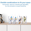 4 Girds Plastic Shoes Display Organizer Holder ODIS-WH0099-122-4