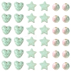 150Pcs Crackle Opaque Acrylic Beads OACR-YW0004-50-2