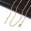 304 Stainless Steel Chain Necklaces MAK-L015-40G-1