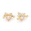 Brass Micro Pave Cubic Zirconia Chandelier Components Links KK-N263-41G-1