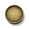 Tibetan Style Alloy Slide Charms Cabochon Settings X-PALLOY-Q341-04AB-FF-1