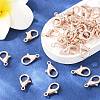 Zinc Alloy Lobster Claw Clasps X-E105-RG-6