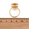 Brass Micro Pave Cubic Zirconia Rotating Finger Rings RJEW-S636-04G-5