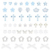 100G Transparent & Opaque Acrylic Beads TACR-TA0001-57D-1