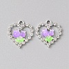 Platinum Alloy Rhinestone Pendants FIND-TAC0008-69P-10-1