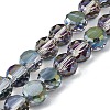 Electroplate Glass Beads Strands EGLA-L045-G-HP02-1