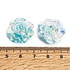 Two Tone Opaque Resin & Glitter Powder Cabochons RE-CBA7537-03-4