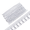 15 Yards Filigree Polyester Lace Fringe Trim OCOR-WH0089-13B-1
