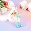 Alloy & Resin Tassel Keychainss AJEW-TADJ0001-20G-12-4