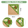 4Pcs 4 Style Felt Embroidery Bookmarks FIND-HY0003-46S-2