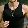 2Pcs 2 Colors Stainless Steel Boxing Glove Pendant Box Chain Necklaces for Men NJEW-HY0001-09A-5