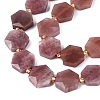 Natural Red Hematoid Quartz Beads Strands G-N368-01A-12-4