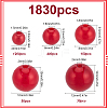 1830Pcs 5 Styles ABS Plastic Imitation Pearl Beads OACR-SP0001-01B-2