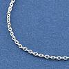 Adjustable Slider Brass Cable Chain Necklaces for Men Women NJEW-G160-13S-1-2