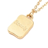 Ion Plating(IP) 304 Stainless Steel Rectangle with Butterfly Pendant Necklace NJEW-F294-04G-3