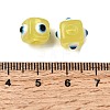 Resin Evil Eye European Beads RESI-A021-08-2