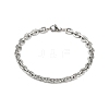 201 Stainless Steel Cuba Style Chian Bracelet for Men BJEW-B138-06P-01-4