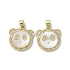 Brass Micro Pave Cubic Zirconia Pendants KK-G485-21A-G-1