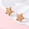 Brass Stud Earrings EJEW-D288-14G-5