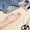 20Pcs Imitation Leather Bag Webbing Straps with Silver Color Plated Metal Eyelets for Bag Accessories DIY-NB0016-35E-3