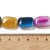 Natural Banded Agate Beads Strands G-K392-B10-13x18mm-5