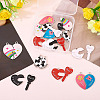 12 Sets 6 Styles Alloy Enamel Split Pendants FIND-TA0006-61-5