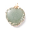 Natural Gemstone Pendants PALLOY-JF01419-3