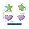 100Pcs 2 Style Frosted Acrylic Beads FACR-BT0001-01-7