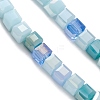 Gradient Color Electroplate Glass Bead Strands X1-GLAA-E042-05A-3