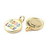 Brass Enamel Pendants KK-K250-25G-2