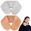 2Pcs 2 Colors Imitation Rex Rabbit Fur Collars AJEW-BC0010-76B-1