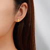 Simple Stainless Steel Shell Shape Stud Earrings GR0660-1