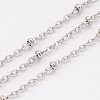 Tarnish Resistant 304 Stainless Steel Cable Chains CHS-K003-01P-0.4MM-1