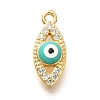 Brass Micro Pave Cubic Zirconia Pendants KK-U048-04G-02-1