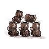 Natural Ice Obsidian Fortune Cat Beads PW-WGB0343-01-1