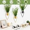8Pcs 2 Styles Rhombus Iron Wall-mounted Vase AJEW-DR0002-97-5
