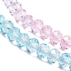 Transparent Painted Glass Beads Strands DGLA-A034-T8mm-A22-4