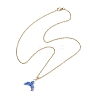MIYUKI Delica Beads Beaded Mermaid Tail Pendant 304 Stainless Steel Cable Chain Necklaces for Women NJEW-MZ00130-05-4