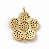 Brass Micro Pave Cubic Zirconia Connector Charms KK-B059-03G-2