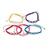 (Jewelry Parties Factory Sale)Adjustable Waxed Polyester Cord Braided Bead Bracelets BJEW-JB05846-1