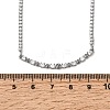 Brass Pave Clear Cubic Zirconia Tennis Necklace Making KK-B189-04P-2
