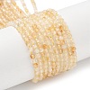 Heated Natural Citrine Beads Strands G-L622-C05-3mm-B-2