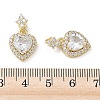 Valentine's Day Brass Micro Pave Clear Cubic Zirconia Charms KK-A299-05G-3